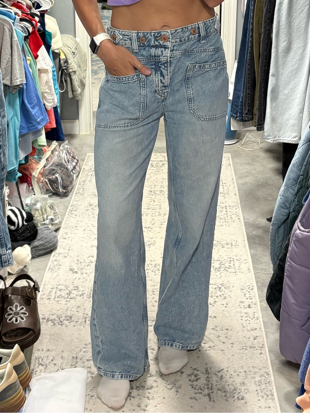 Free People We The Free Palmer Cuffed Jeans - Picture 5 of 10